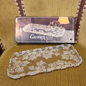 Vintage NEW  Glass cake plate ,Germany